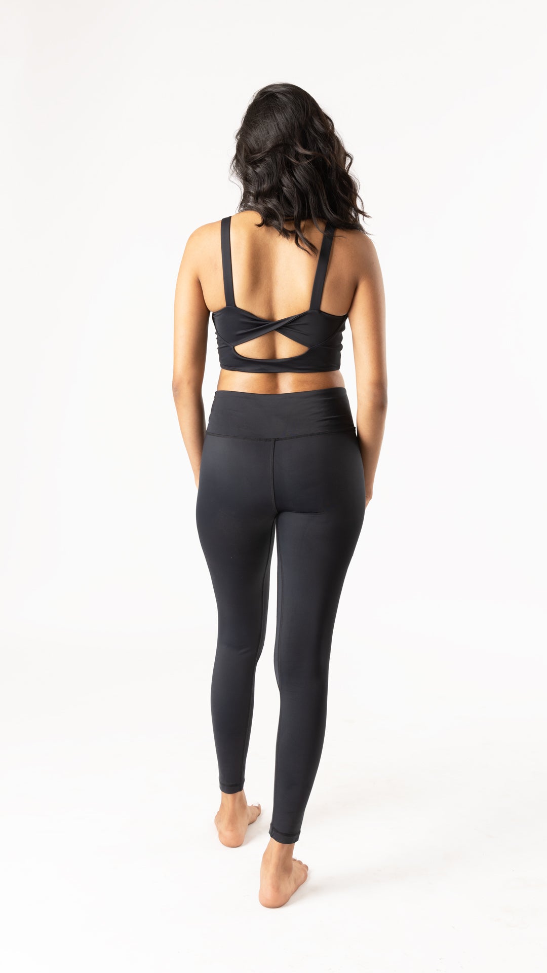 Black Bow Back Sports Bra