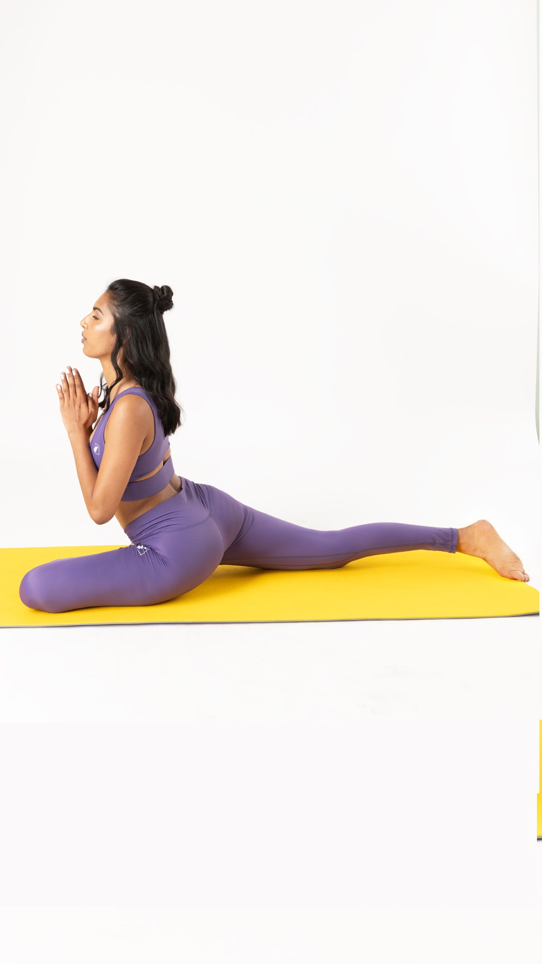 Mauve Mid-rise Crossover Leggings