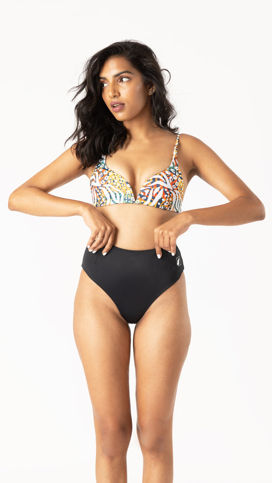 Black High-Waist Bikini Bottom